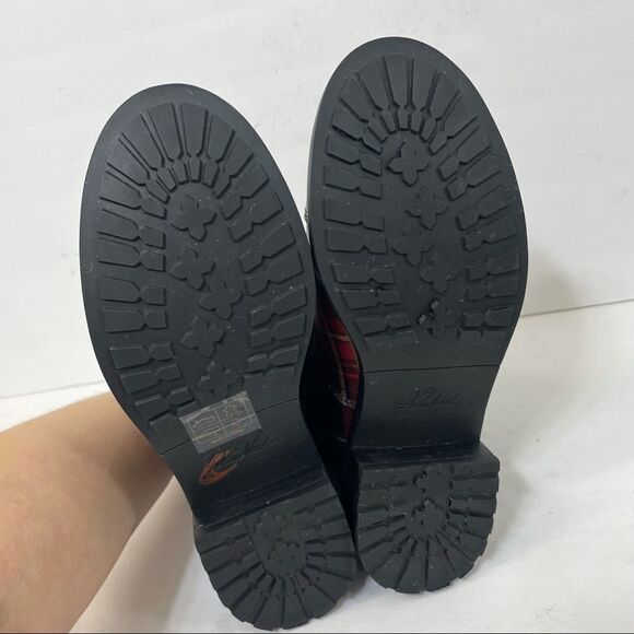 Patricia Nash Lia Cold Weather Booties Black and Red Plaid with Shearling Cuffs - Picture 13 of 15